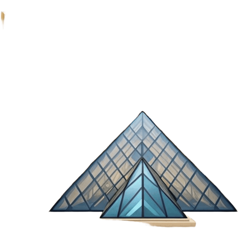 Cinematic Realistic Louvre Museum Landmark Emoji, depicted with the historic museum facade and glass pyramid rendered with lifelike detail and elegant, ambient lighting. emoji