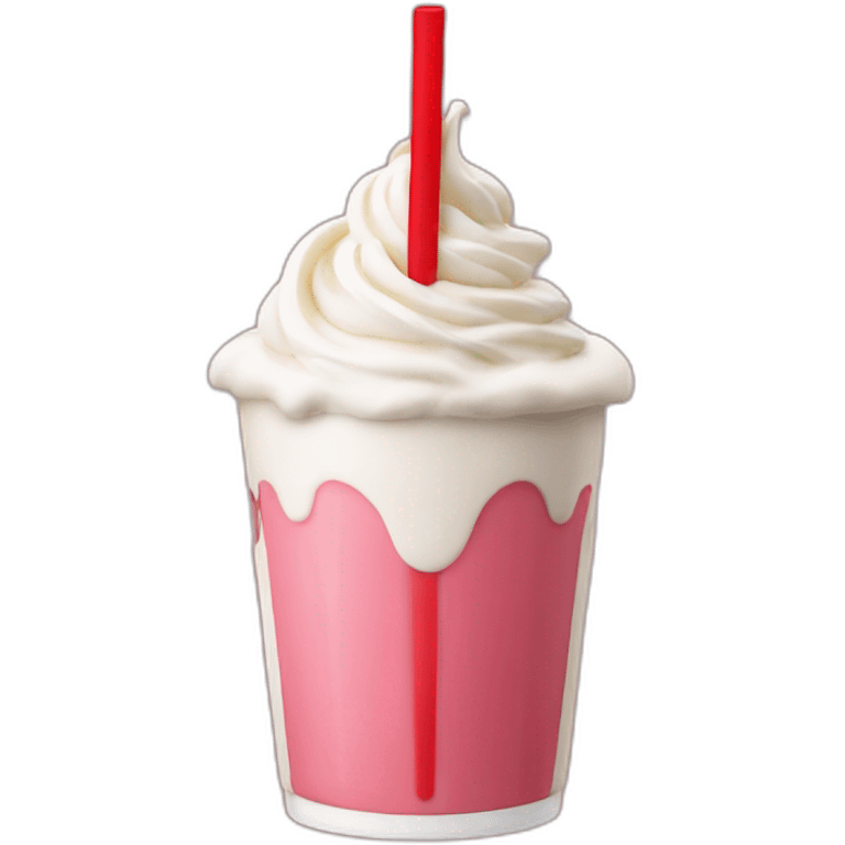 Milkshake red logo emoji