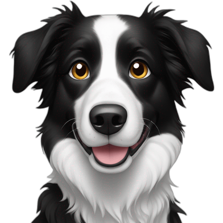 border collie black and white emoji