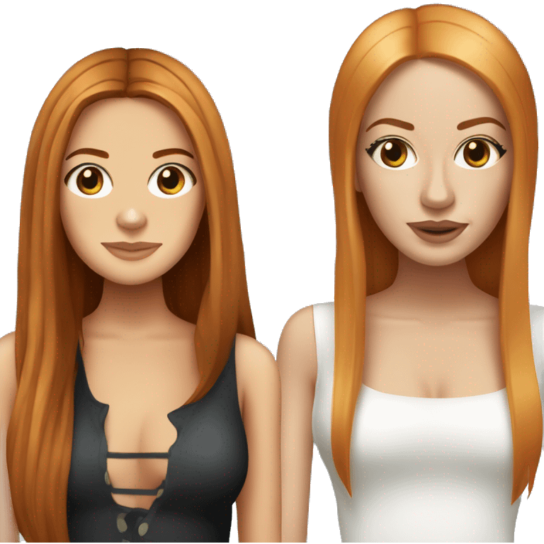 Lindsay Lohan with Ginger dark Long straight Hair emoji