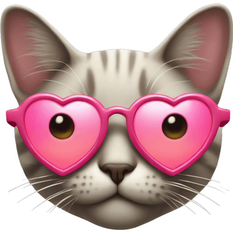 cat wearing heart sunglasses emoji