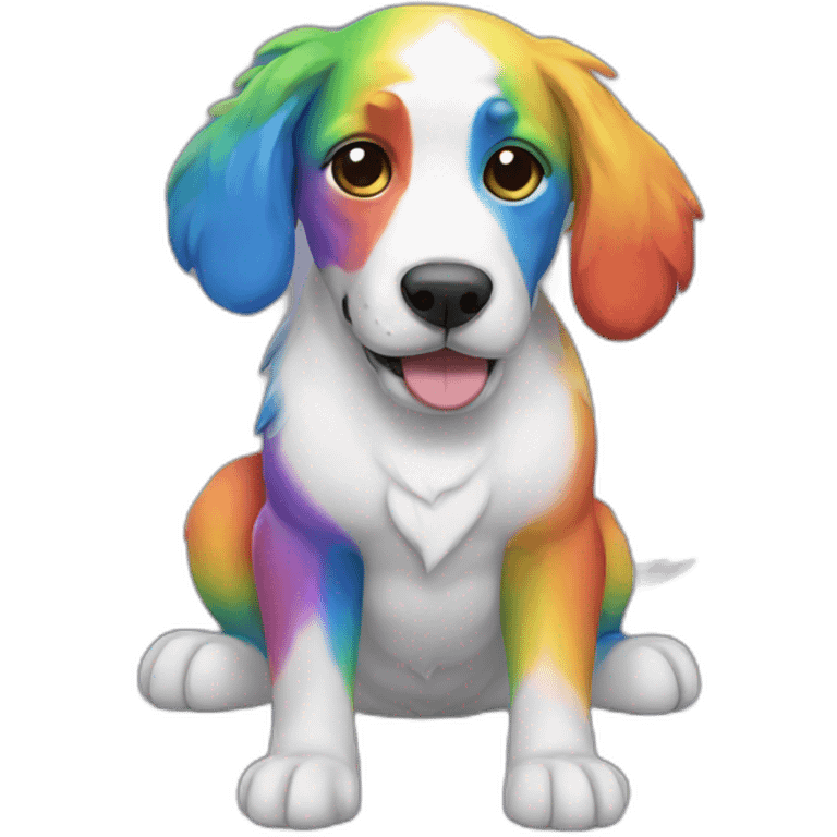 Rainbow dog emoji