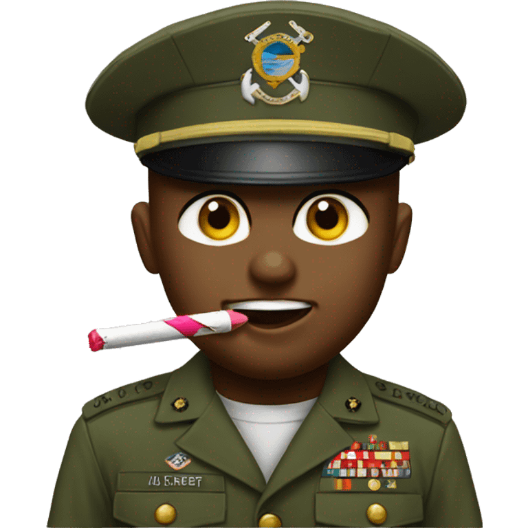 Marine Corps eating a crayon emoji