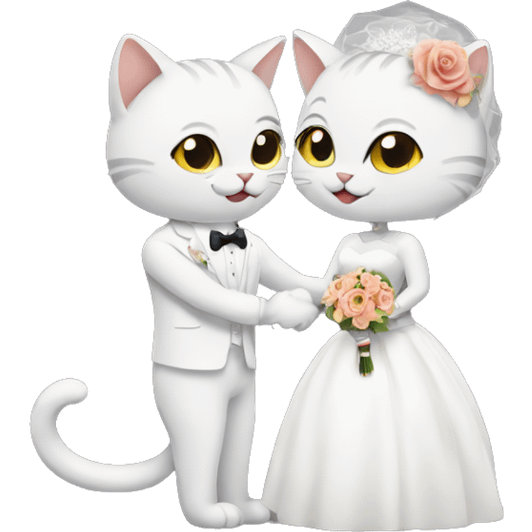 Cat getting married  emoji