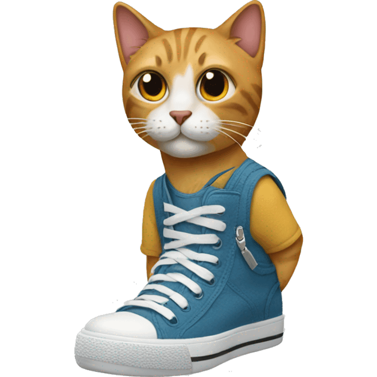 Cat with sneakers  emoji