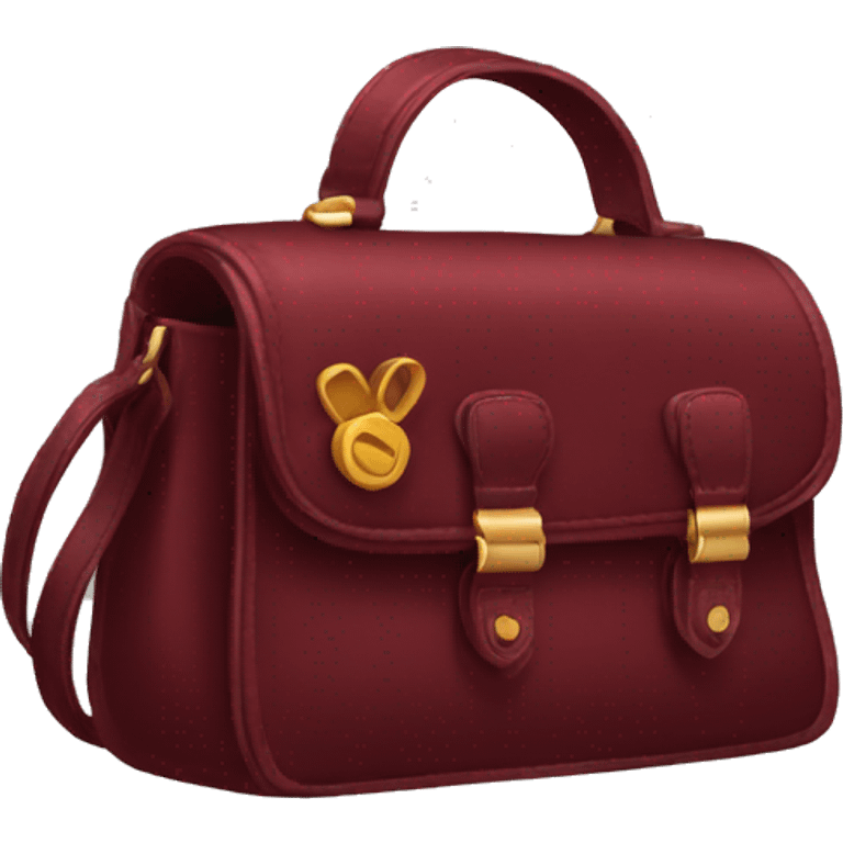 Dark red designer bag emoji