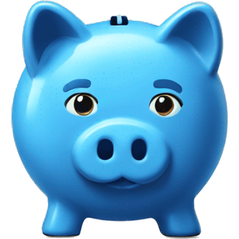 blue piggy bank emoji