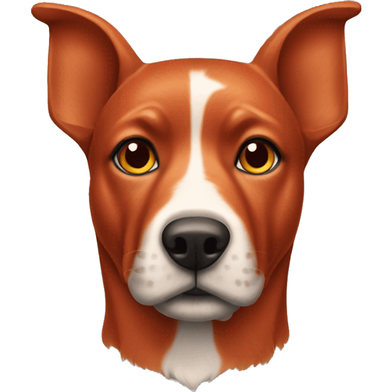 solid red dog with pointed ears emoji