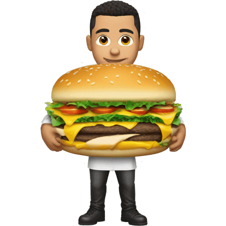 Ronaldo mange un hamburger  emoji