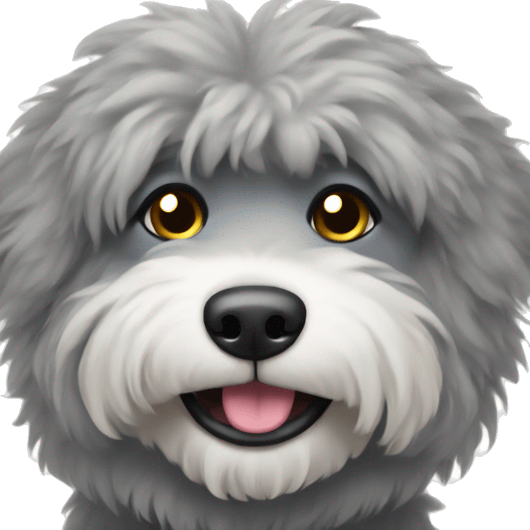 Grey fluffy dog emoji