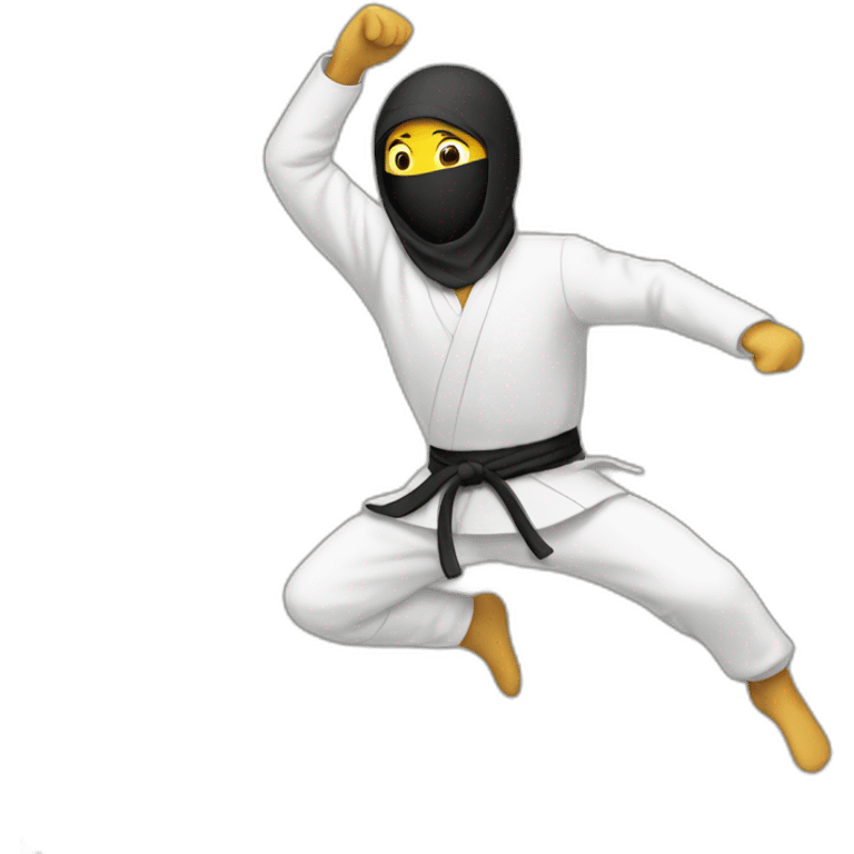 Jumping ninja emoji