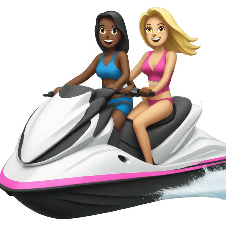 JET SKI with two women on  emoji