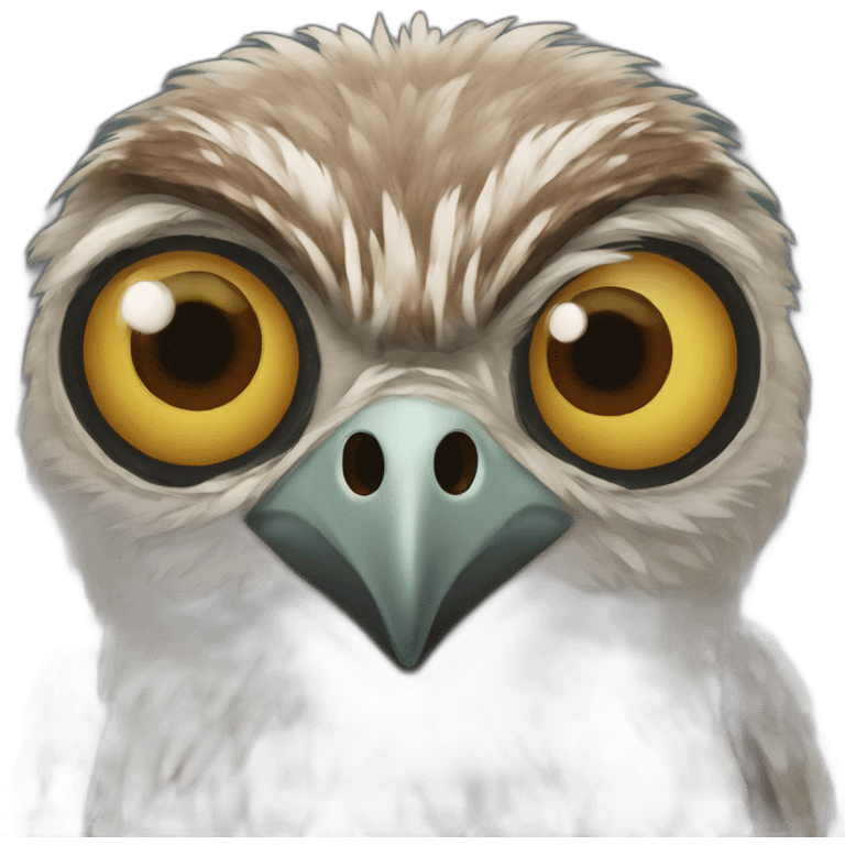 potoo bird with huge eyes emoji