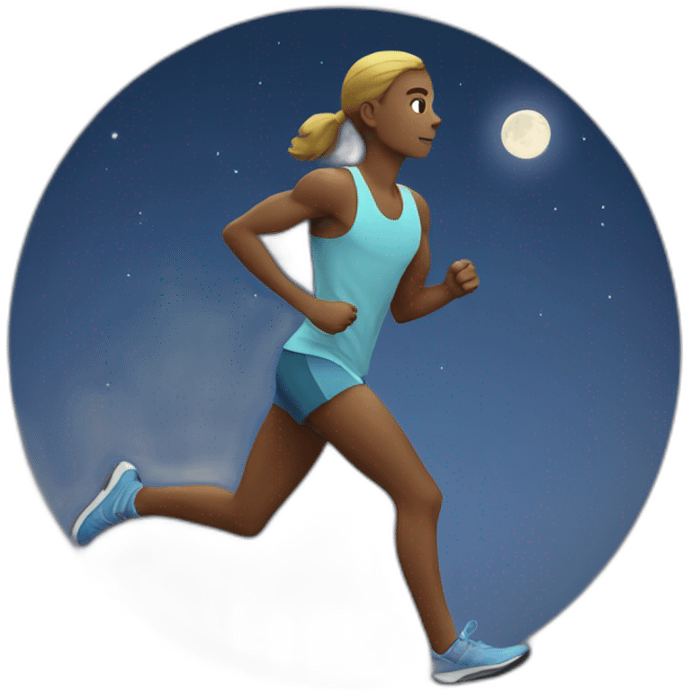 Runner night moon emoji