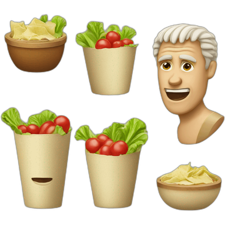 Caesar says very tasty emoji