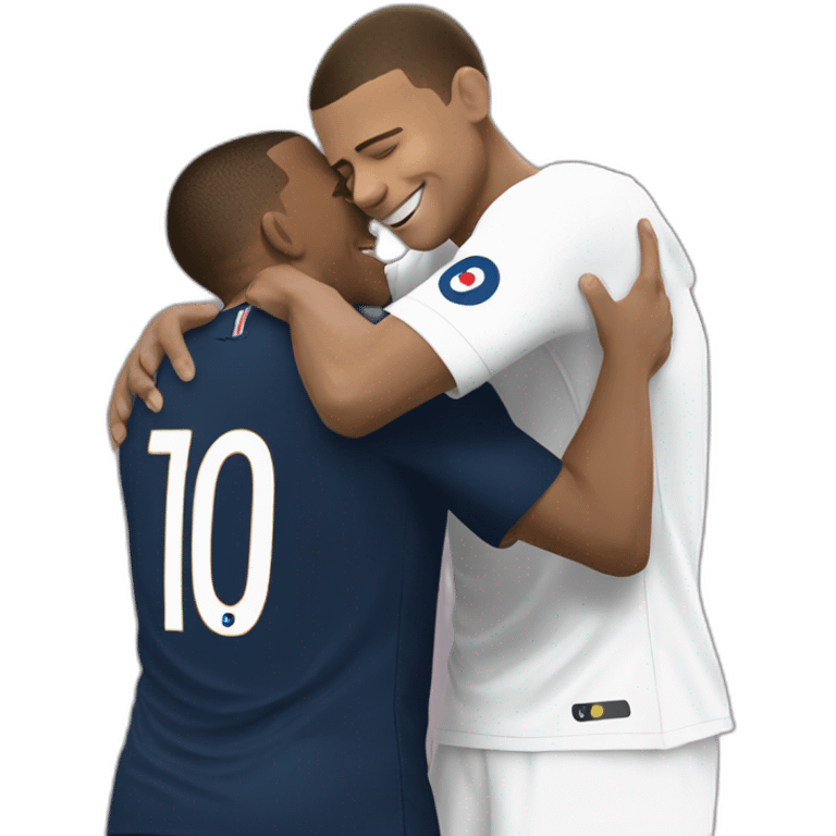 macron hug mbappe emoji