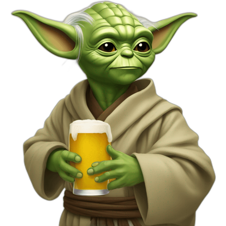 Yoda boit une bière emoji