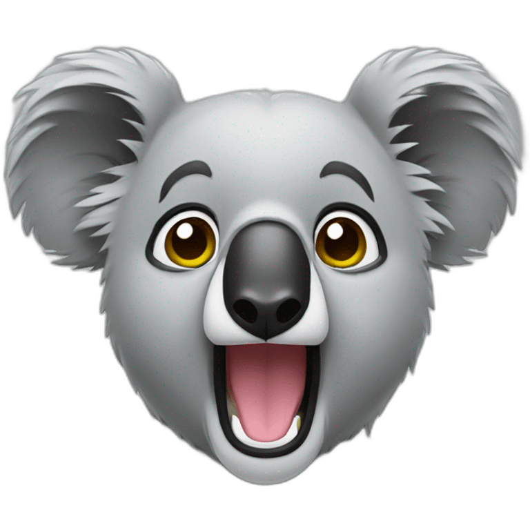 hyped koala emoji