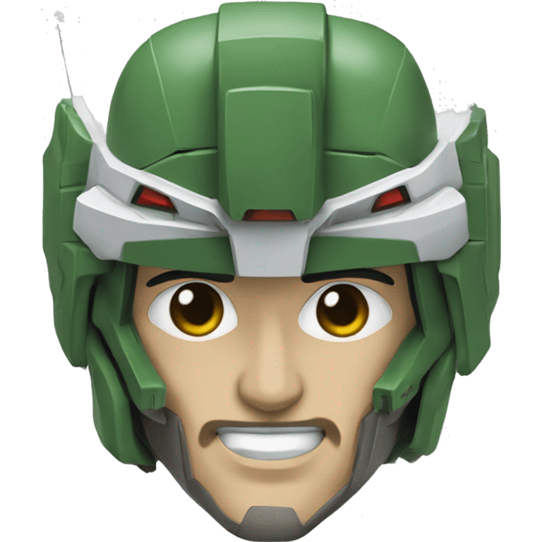 cabeça do gundam com rosto de caveira emoji