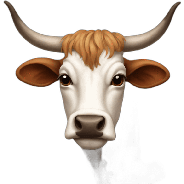 LONGHORN HEIFER WITH 6 FOOT HORNS emoji