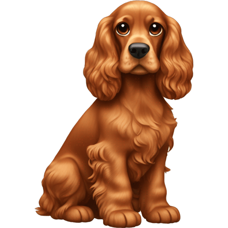 Ginger Cocker spaniel  emoji