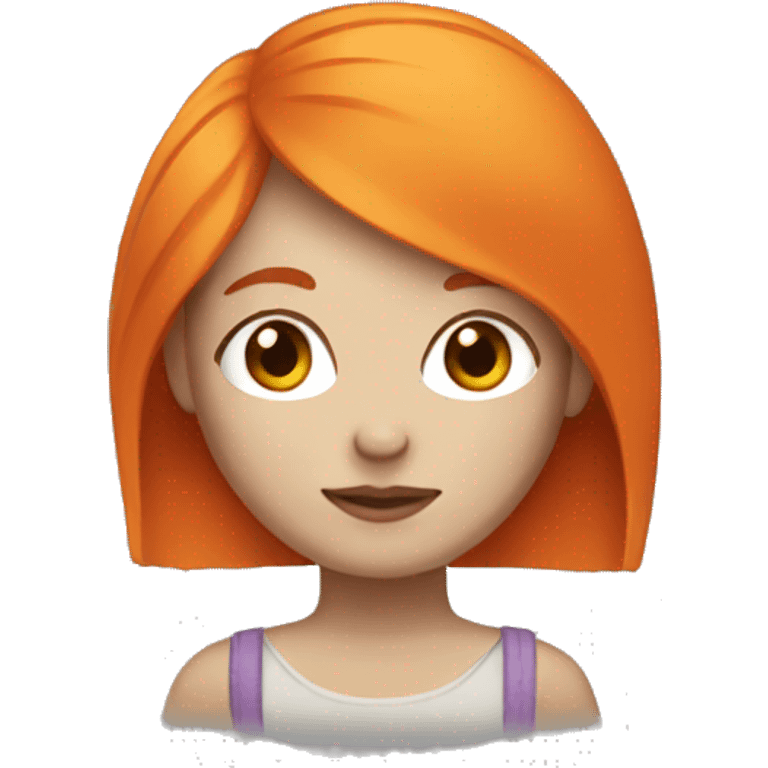 girl with orange hair, white skin emoji