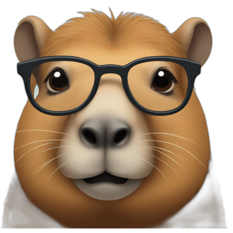 Capibara in glasses emoji