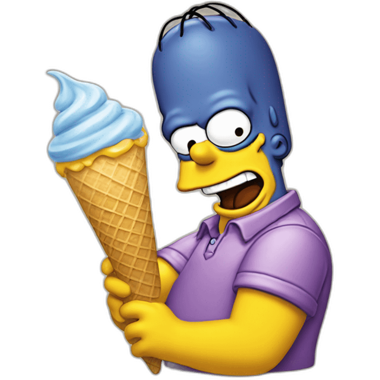 Simpson and ice-cream emoji