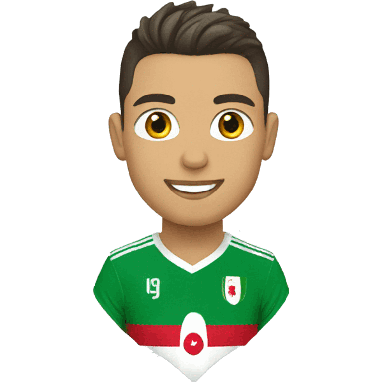 Ronaldo with Flag of Algeria  emoji