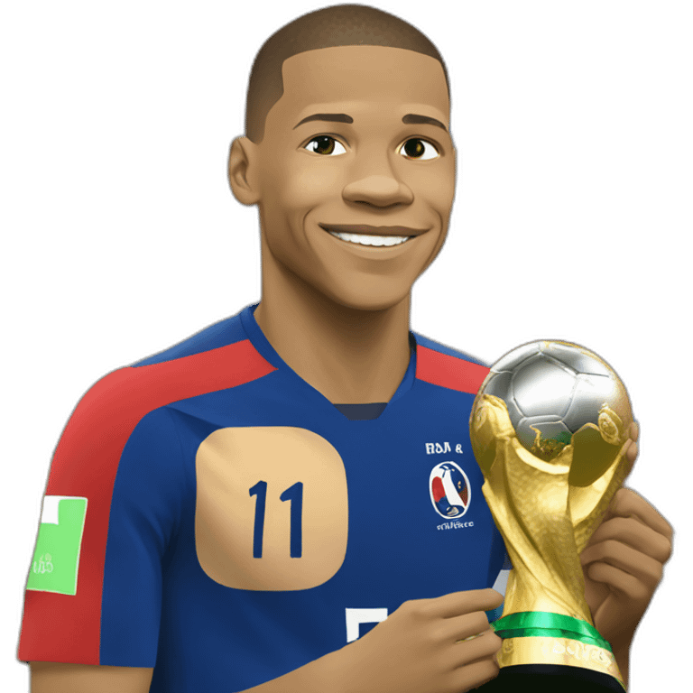 kylian mbappé france world cup win emoji