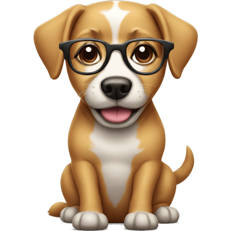 Dog with glasses emoji