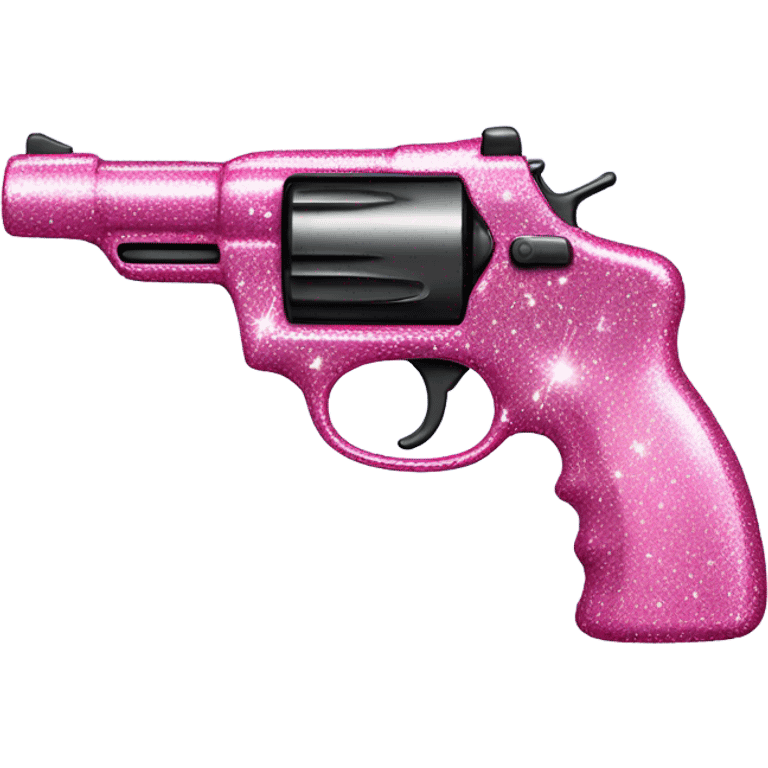 pink sparkly gun  emoji