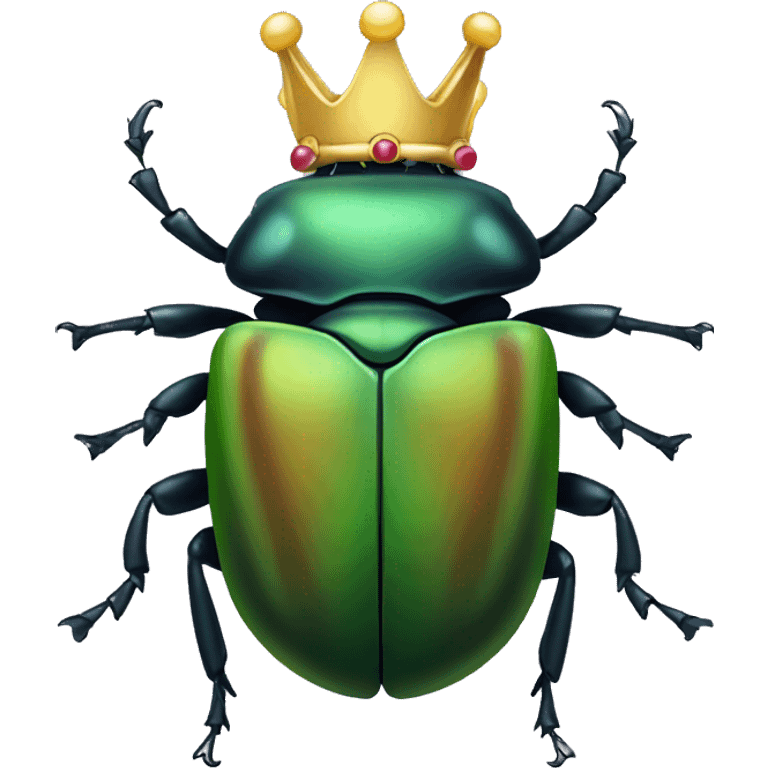 Beetle with crown emoji