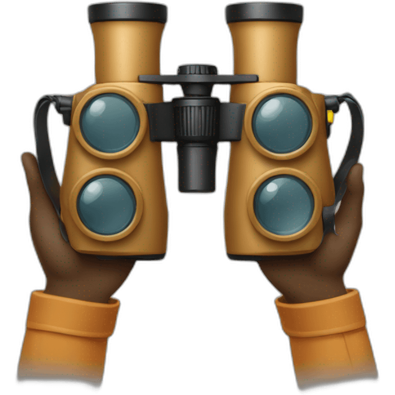 thinking face binoculars emoji