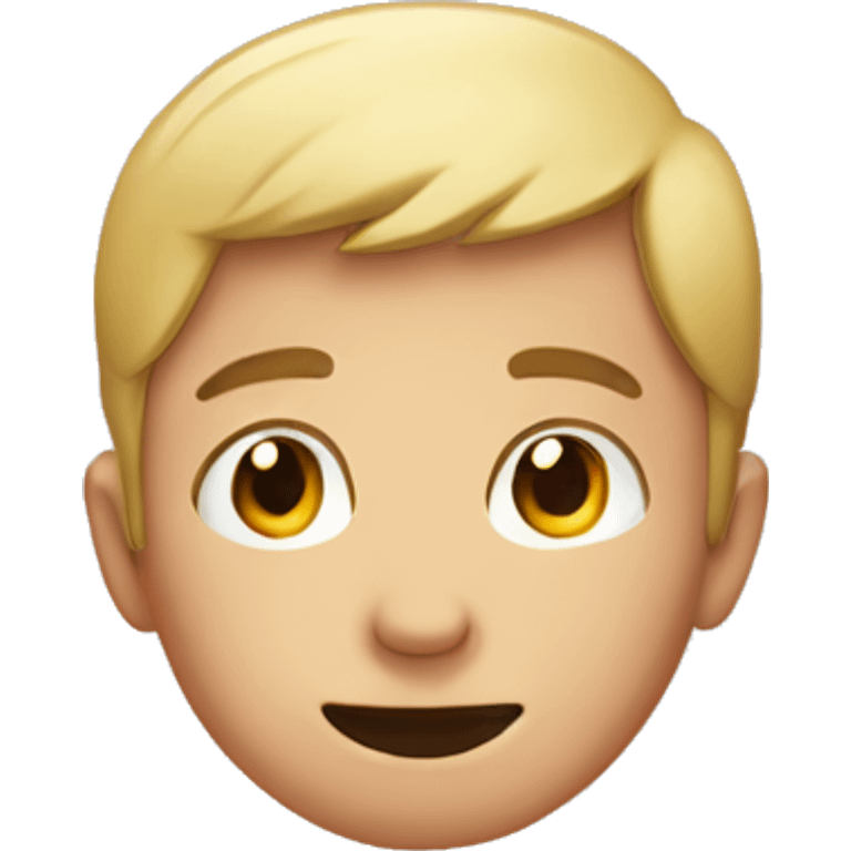  apple emoji with boy with his hand on the face emoji