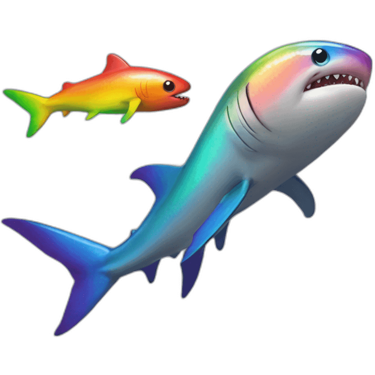 rainbow shark attack emoji