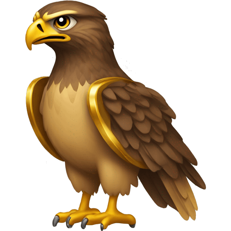  hawk with a Gold color emoji