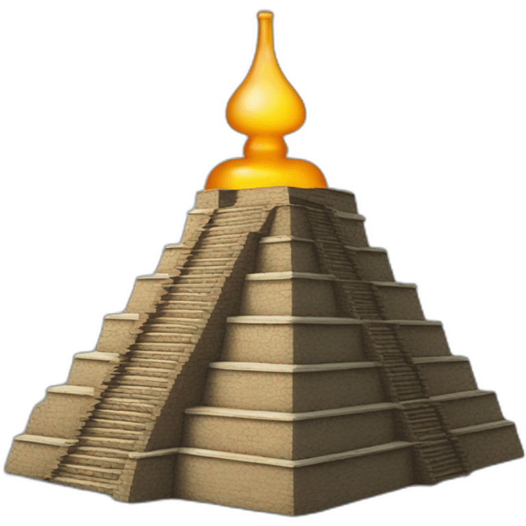 Mezcal on top of a pyramid emoji