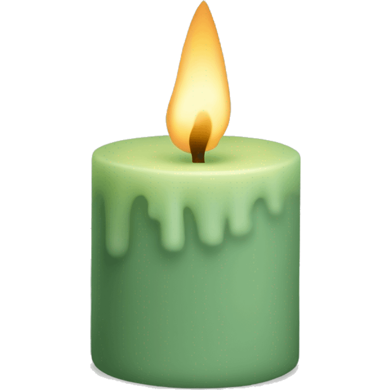 Sage green candle emoji