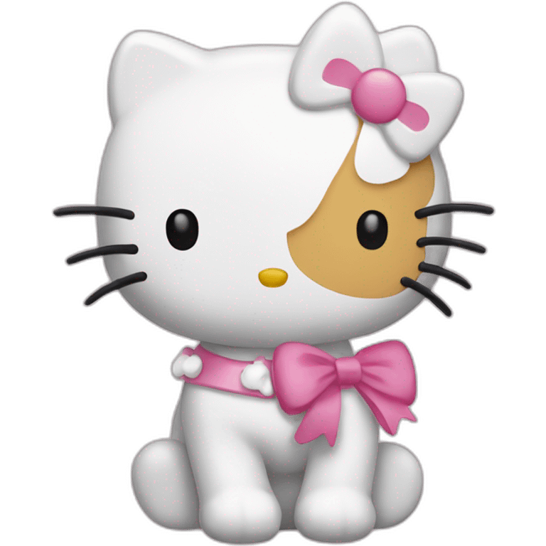 hello kitty with white bow emoji