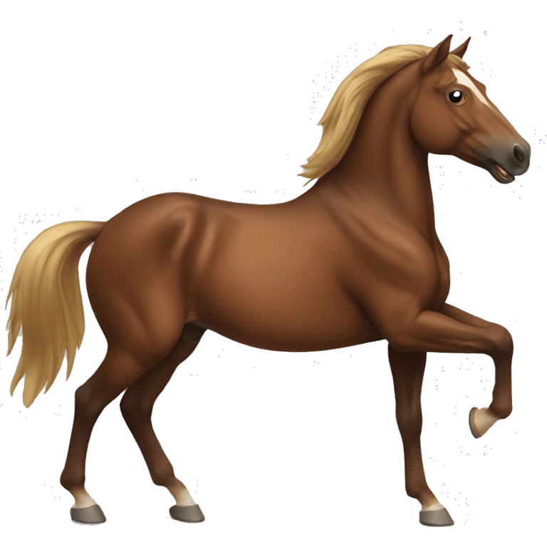 Brown horse rearing emoji