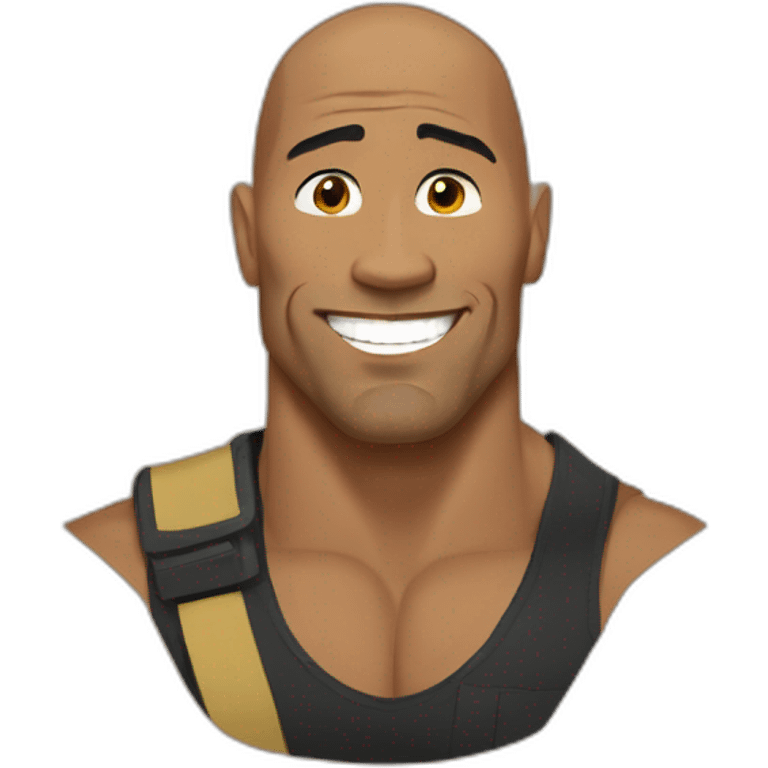 the rock as a rock emoji