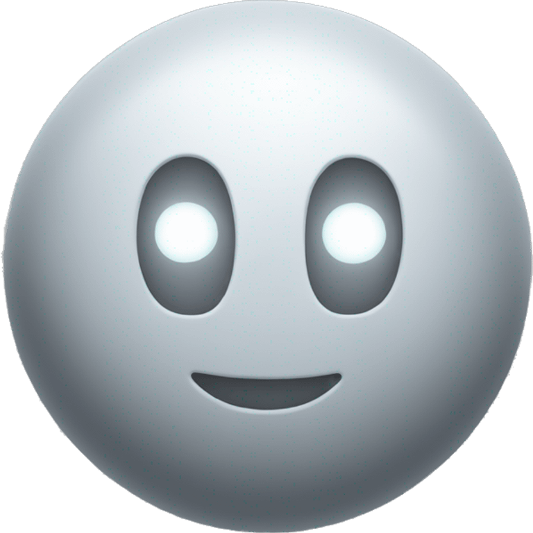 a glowing white & pure grey space artifact emoji