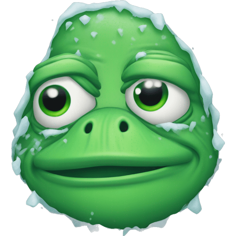 pepe the frog frozen cold emoji