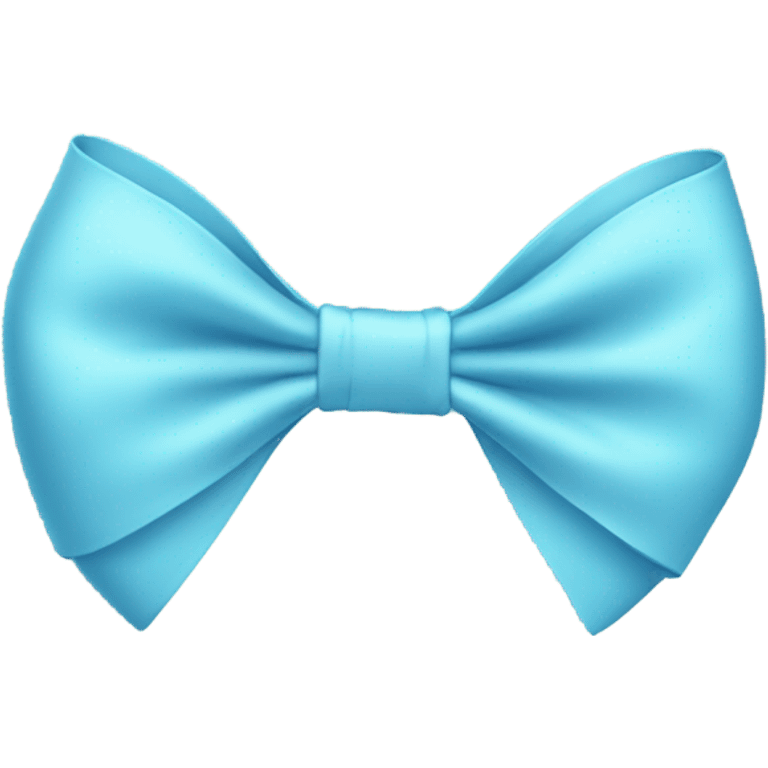 light blue plain bow  emoji