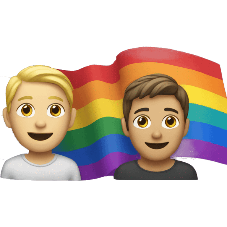 bi flag with Gay Men’s Pride Flag emoji