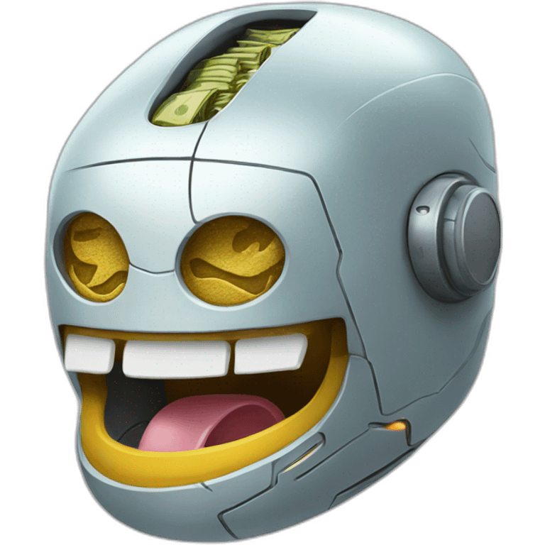 robot money tongue emoji