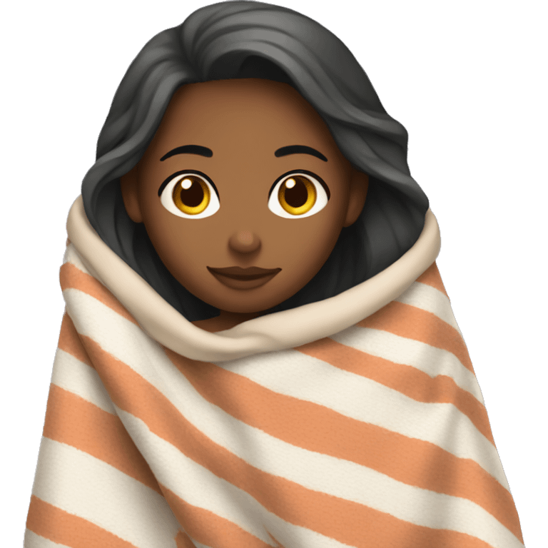 Girl with a blanket emoji