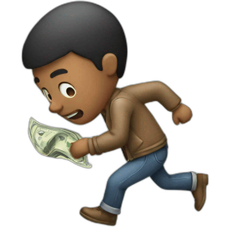 A man stealing money emoji