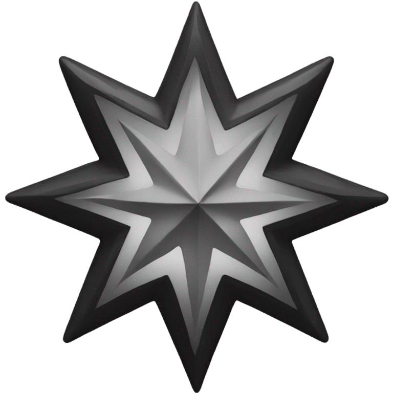 Black seven pointed star emoji